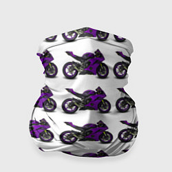 Бандана-труба Motorcycle purple, цвет: 3D-принт