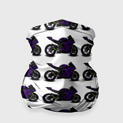 Бандана-труба The motorcycle is dark purple, цвет: 3D-принт