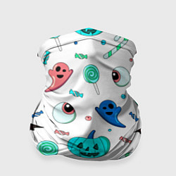 Бандана Halloween light blue pumpkin