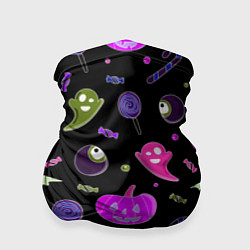 Бандана-труба Halloween pink black pumpkin, цвет: 3D-принт