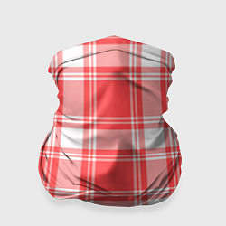Бандана-труба Checked red white, цвет: 3D-принт