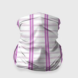 Бандана-труба Color white cage pink line, цвет: 3D-принт