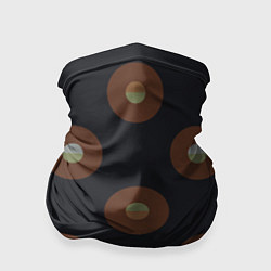 Бандана-труба Black coffee moon drops pattern, цвет: 3D-принт