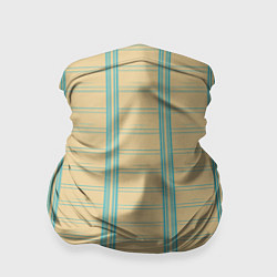Бандана-труба Color beige cage light blue stripes, цвет: 3D-принт
