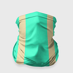 Бандана-труба Color blue beige stripes, цвет: 3D-принт