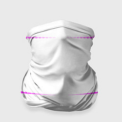 Бандана-труба Color white blue pink stripes, цвет: 3D-принт