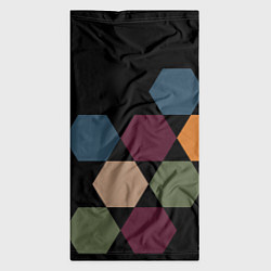 Бандана-труба Honeycombs autumn colors, цвет: 3D-принт — фото 2