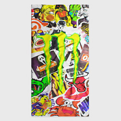 Бандана-труба Monster energy стикеры бренды, цвет: 3D-принт — фото 2