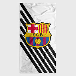 Бандана-труба Barcelona черно белые полосы, цвет: 3D-принт — фото 2