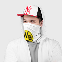 Бандана-труба Borussia черные краски штрихи, цвет: 3D-принт — фото 2