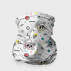 Бандана Паттерн с черепами и геометрическими фигурами на Х
