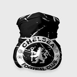 Бандана-труба Челси штрихи красок белые, цвет: 3D-принт