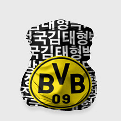 Бандана-труба Borussia японские символы паттерн, цвет: 3D-принт