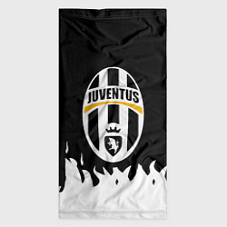 Бандана-труба Ювентус белый огонь текстура, цвет: 3D-принт — фото 2