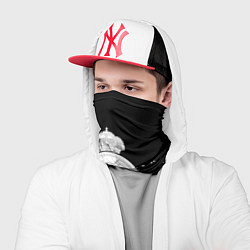 Бандана-труба Реал Мадрид краски белые штрихи, цвет: 3D-принт — фото 2