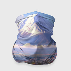 Бандана-труба Сакура у подножия Фудзиямы, цвет: 3D-принт