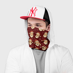 Бандана-труба Паттерн с Сантой, цвет: 3D-принт — фото 2