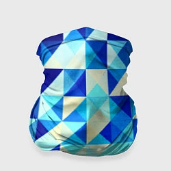 Бандана-труба Синяя геометрия, цвет: 3D-принт