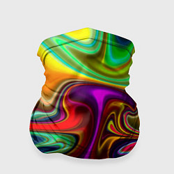 Бандана-труба Неоновые разводы, цвет: 3D-принт