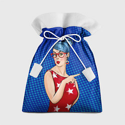 Мешок для подарков Pop Art Girl, цвет: 3D-принт