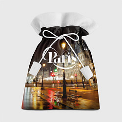 Мешок для подарков Night Paris, цвет: 3D-принт