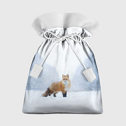 Мешок для подарков Лиса на снегу, цвет: 3D-принт
