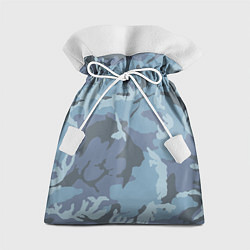 Подарочный мешок Камуфляж: голубой/синий