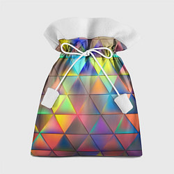 Подарочный мешок Разноцветные треугольники