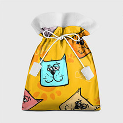 Мешок для подарков Котики, цвет: 3D-принт