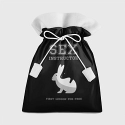 Мешок для подарков Sex Instructor - first lesson for free, цвет: 3D-принт