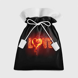 Мешок для подарков Love & Flame, цвет: 3D-принт