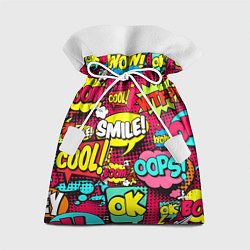 Мешок для подарков Слова из комиксов, цвет: 3D-принт