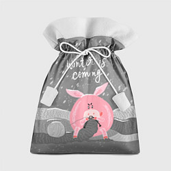 Мешок для подарков Pig: Winter is Coming, цвет: 3D-принт