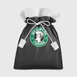 Мешок для подарков 100 cups of coffee, цвет: 3D-принт