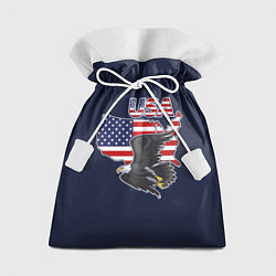 Мешок для подарков USA - flag and eagle, цвет: 3D-принт