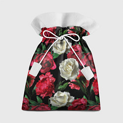 Мешок для подарков Красные и белые розы, цвет: 3D-принт