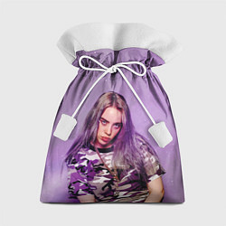 Мешок для подарков Billie Eilish: Violet Fashion, цвет: 3D-принт