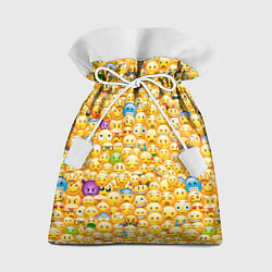 Мешок для подарков Смайлики Emoji, цвет: 3D-принт