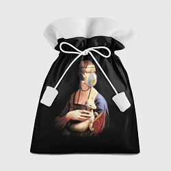 Мешок для подарков Чечилия Галлерани - дама с горностаем, цвет: 3D-принт
