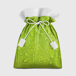 Мешок для подарков Листок с росой, цвет: 3D-принт