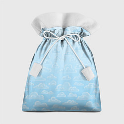 Мешок для подарков Очень светлые голубые облака, цвет: 3D-принт