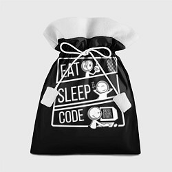 Подарочный мешок Eat, sleep, code