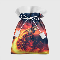Мешок для подарков Огненная лиса, цвет: 3D-принт