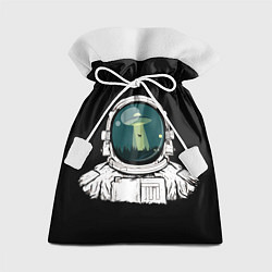 Подарочный мешок Скафандр с отражением НЛО