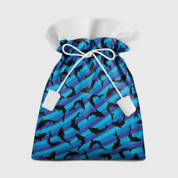 Мешок для подарков Черные акулы паттерн, цвет: 3D-принт