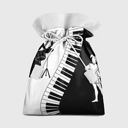 Мешок для подарков Черно Белое пианино, цвет: 3D-принт