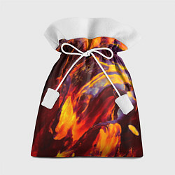 Мешок для подарков ОГНЕННЫЙ ГРАНЖ FIRE GRUNGE Z, цвет: 3D-принт