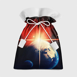 Мешок для подарков Космос земля 3D, цвет: 3D-принт