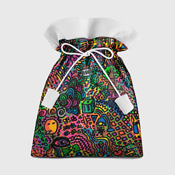 Мешок для подарков Кислотные узоры психоделика, цвет: 3D-принт