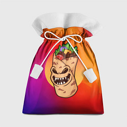 Мешок для подарков Шаурма - зомби, цвет: 3D-принт